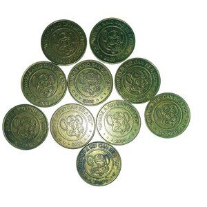 Chuck E Cheese Arcade Tokens Lot of 9 - 2009 Circulated